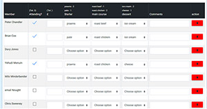 tabular layout